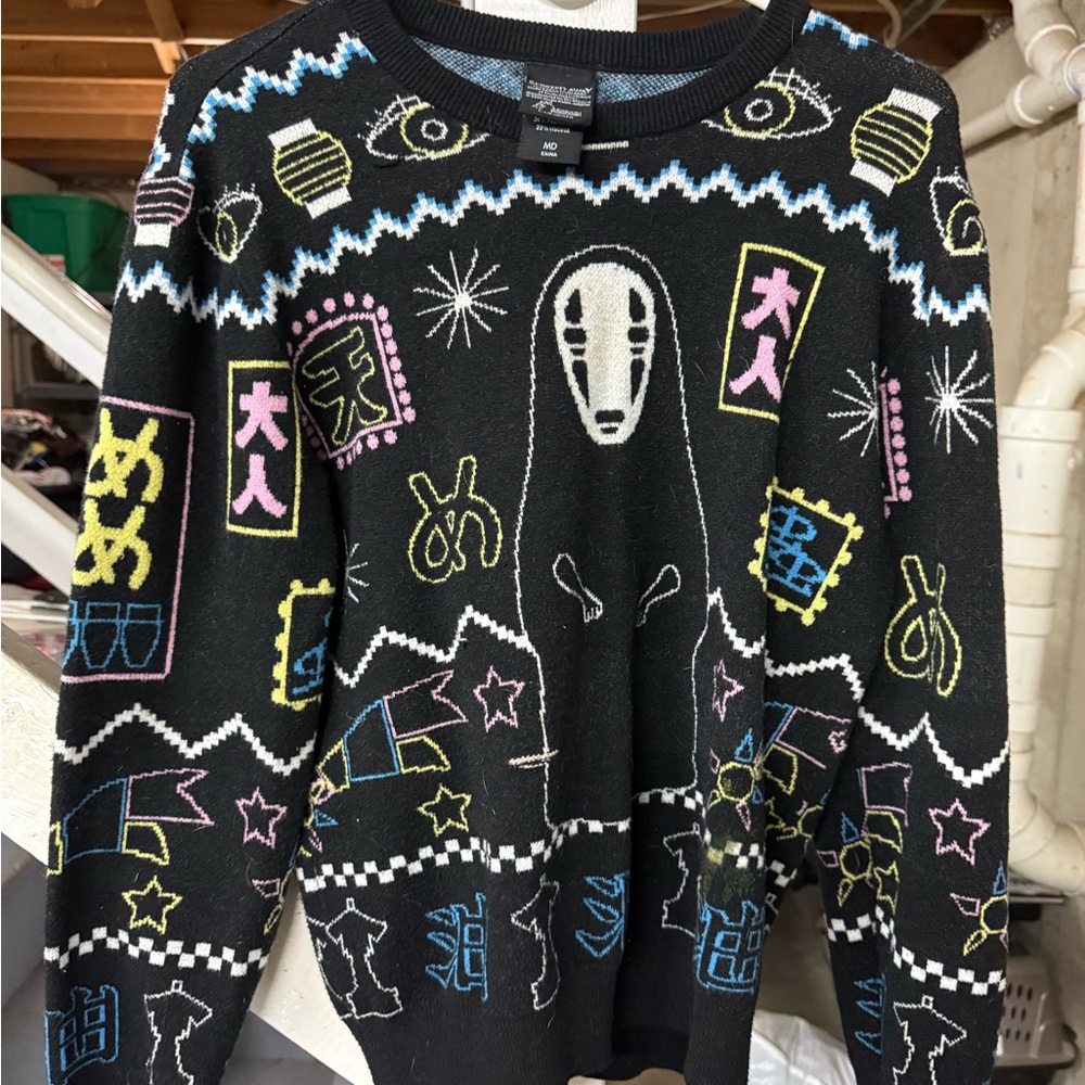 Studio Ghibli - Spirited Away Black Sweater Size Medium